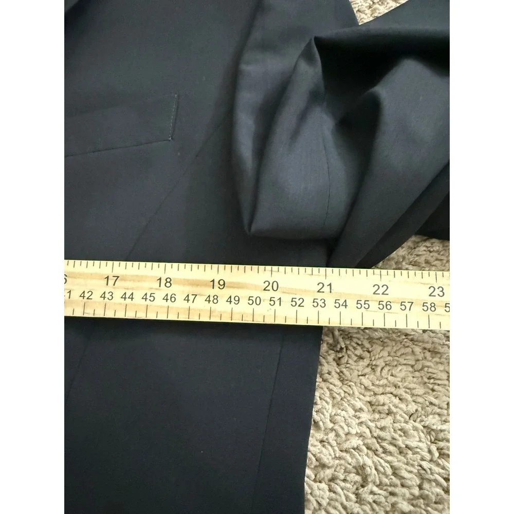 Thierry Mugler Vintage Mens Black Wool Blazer Star Button Made in Italy Size 52